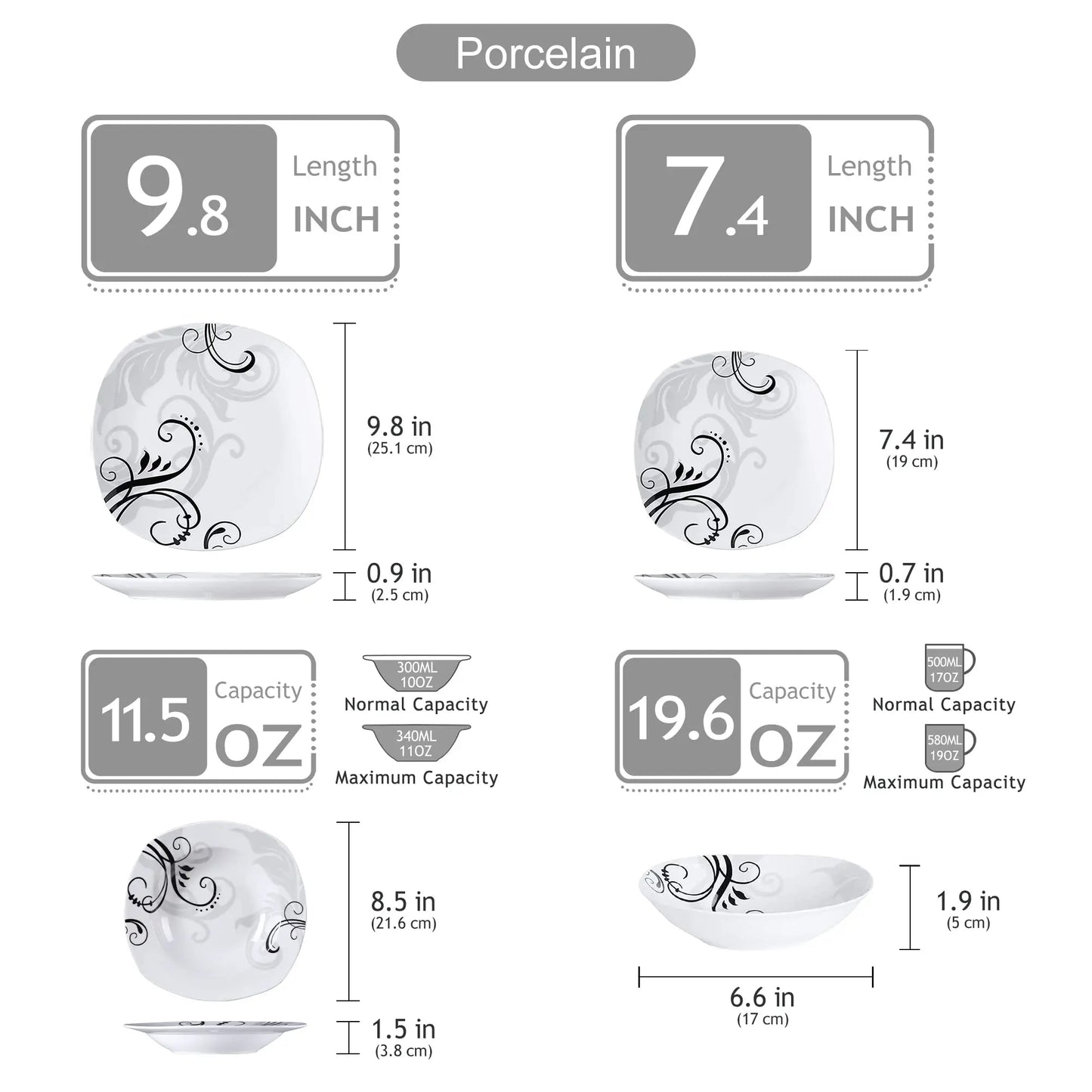 Vajilla de cocina modern Vajilla Platos Bol Taza Vajilla Comedor conjunto de servicios