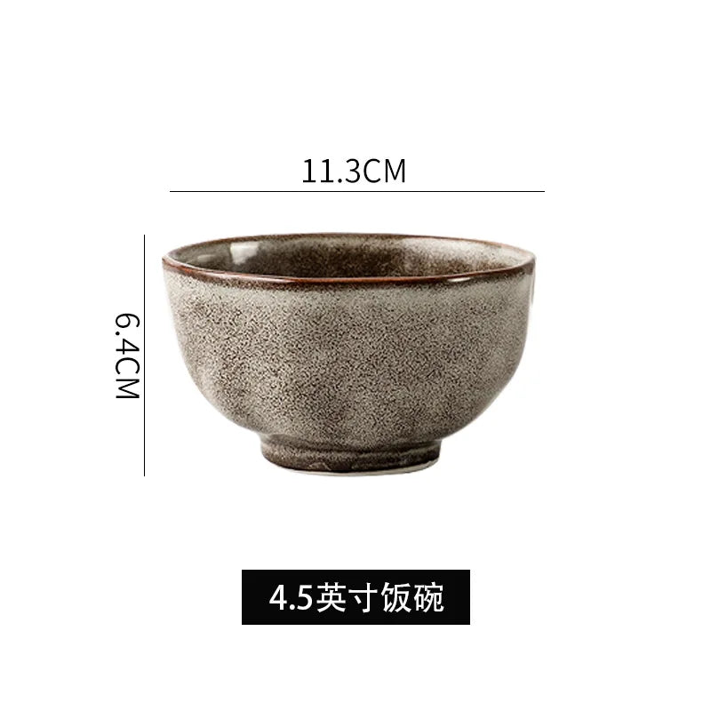 Japanese Style Crude Pottery Handmade Pottery Creative dinnerware sets Restoring Ancient Ways Ceramic tableware