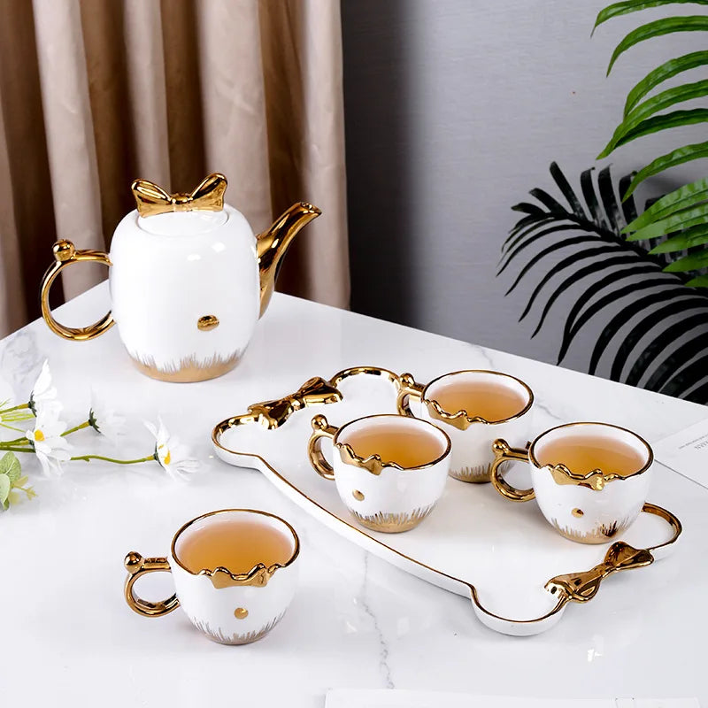 gold line design coffee cup and saucer gift set fine porcelain tea cup set