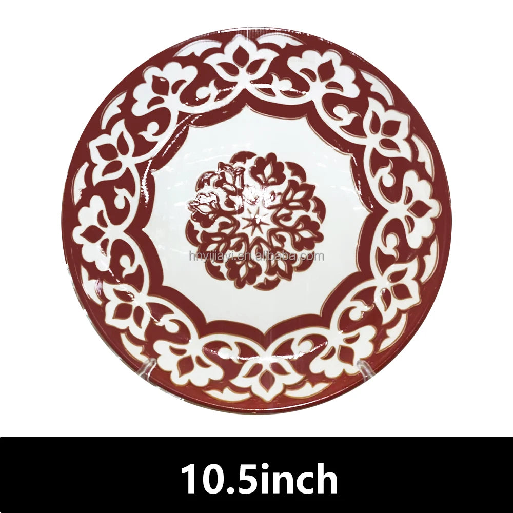 JIUWANG 12inch 10inch 8inch bone china dinner plates