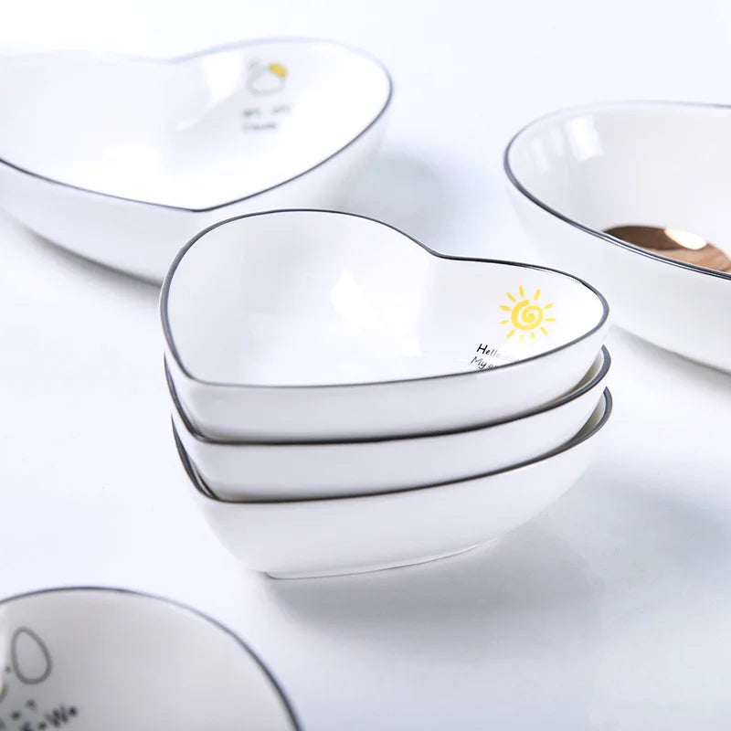 NORDIC porcelain heart shaped dish