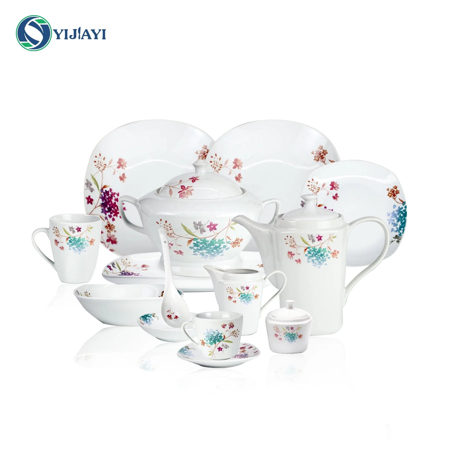 Jiuwang  pakistan indien plat ensemble vaisselle  luxe os porcelaine 72pcs