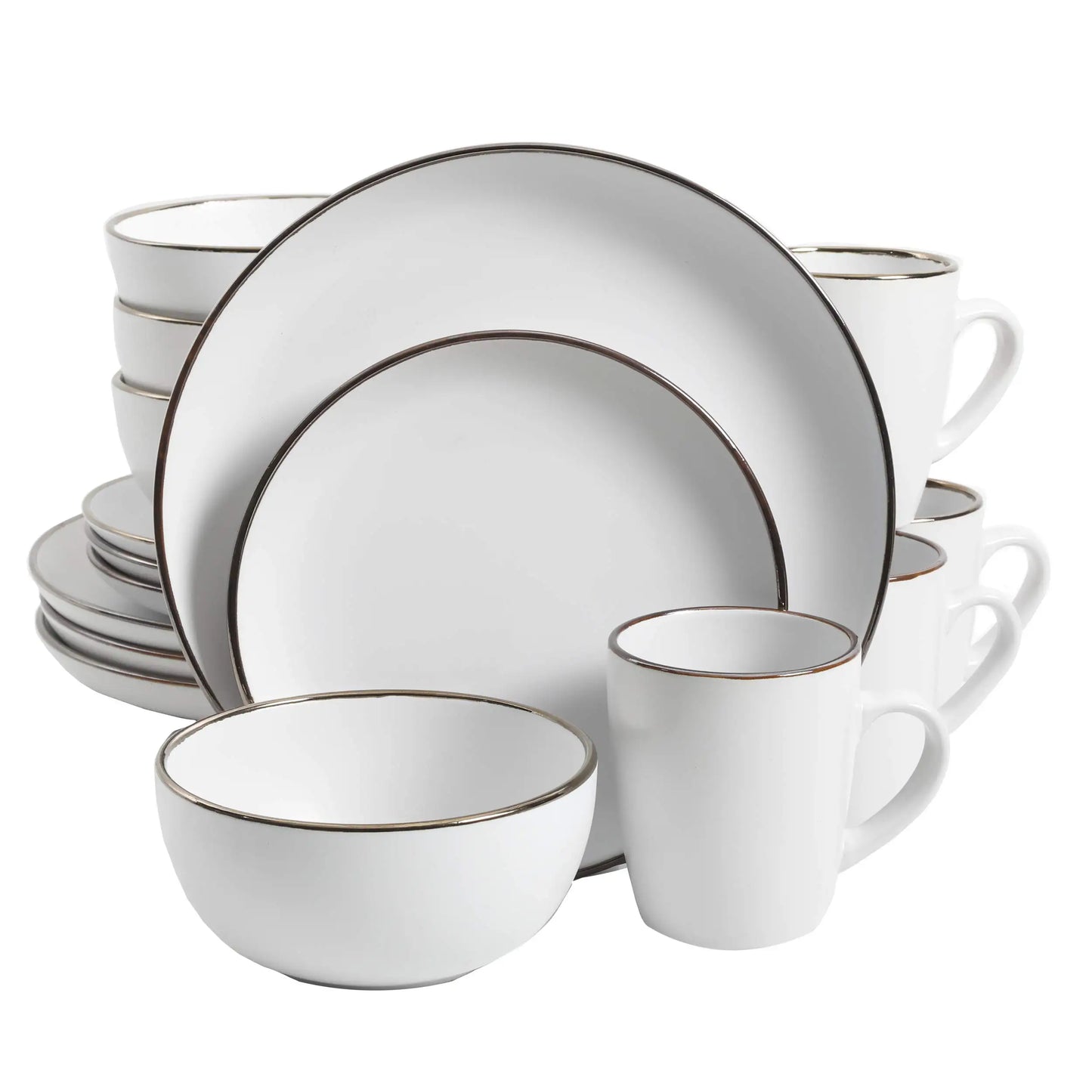 16 / 24 pcs dinner set pakistan Matte Gray Color Tableware Dinnerware Set Service For 4 or 6