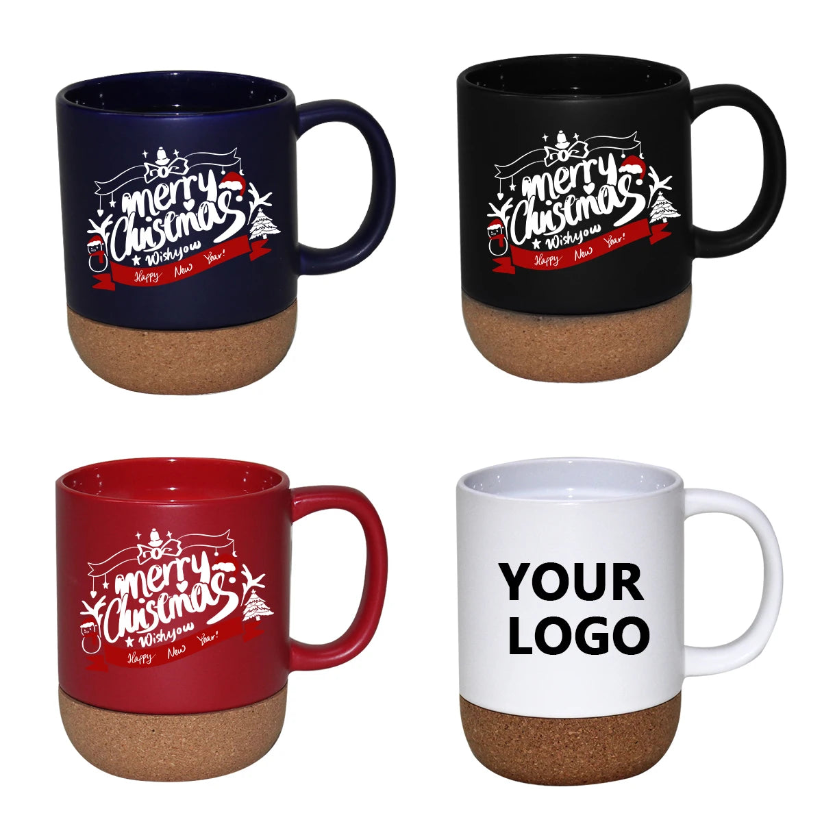 JIUWANG 13oz sublimation ceramic coffee mugs with corked removable bottom