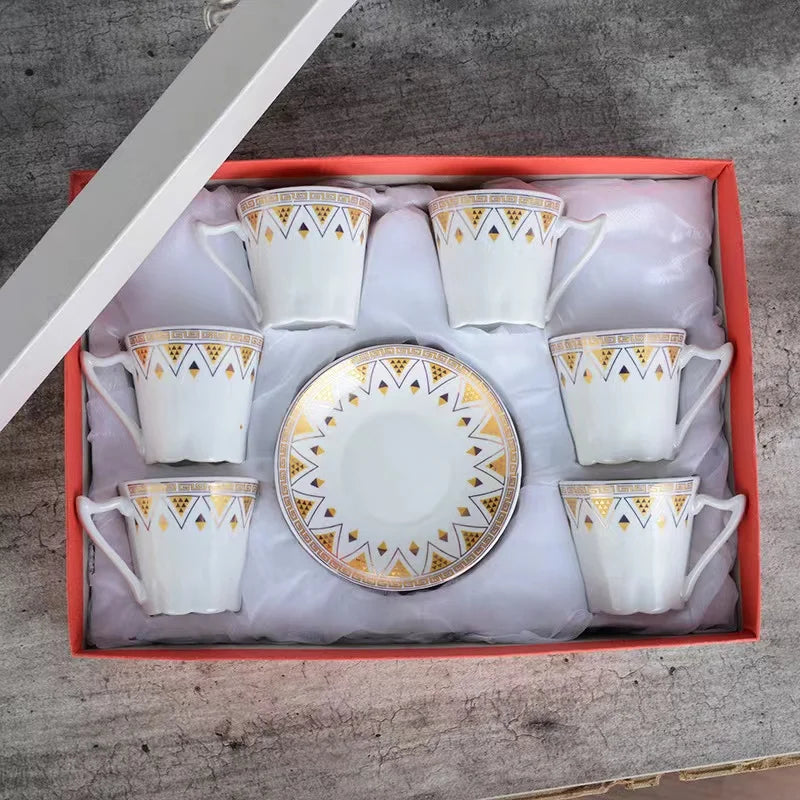 top seller packaging Ceramic ethiopian Tea Cups & Saucers tea cup set Coffee & Tea Sets coffee