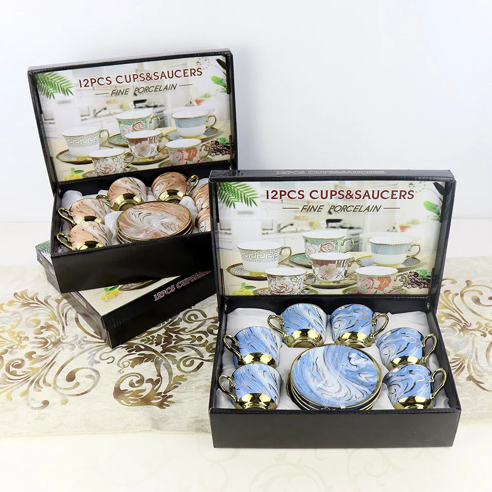 Wholesale green ceramic tea set, phnom penh ceramic tea set, enamel ceramic decal tea set tea cup set ceramic