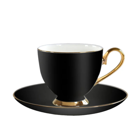 black gold espresso cup new gold color luxury coffee cup and saucer set coffee tea cup with saucer