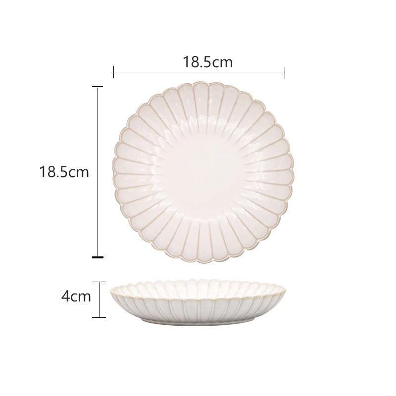 High Quality Ceramic Tableware Set Modern Creative Porcelain Soup Bowl Plate For Household Restaurant