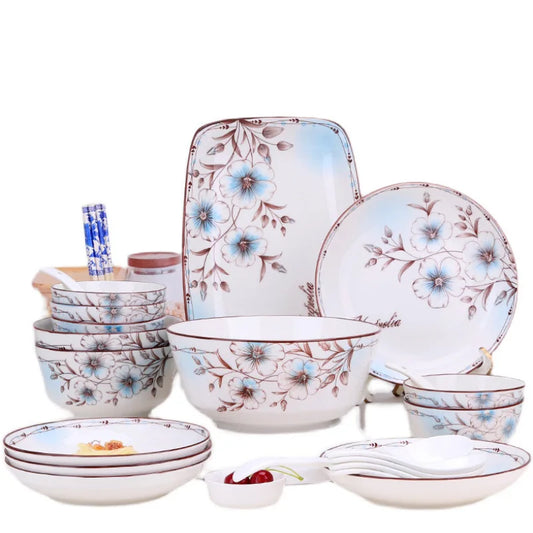 restaurant furniture  tableware set 12 18 24 piece  Stone Color Glazed Stoneware Ceramic Dinnerware ceramic dinner set