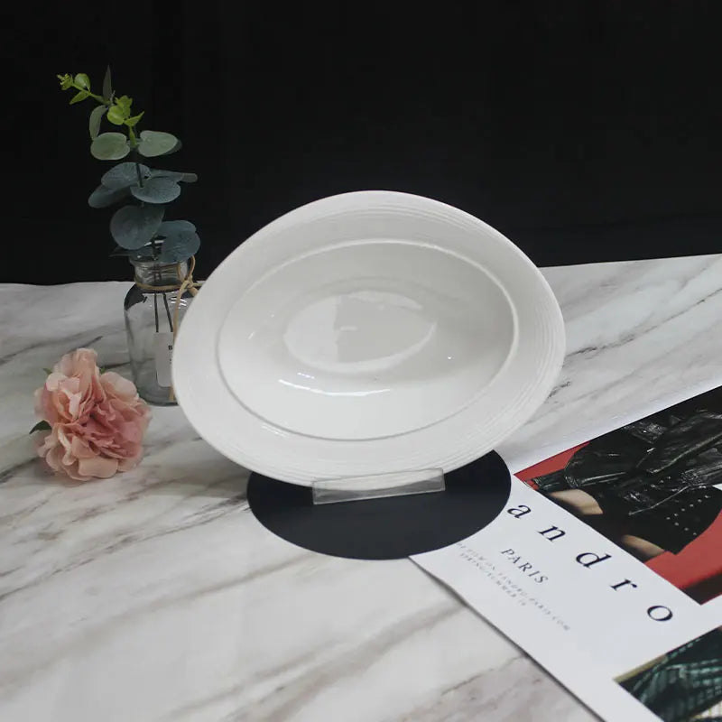 lux tableware dine set dish Wholesale Custom Wedding Luxury Glazed Nordic dinnerware set porcelain plates & dishes