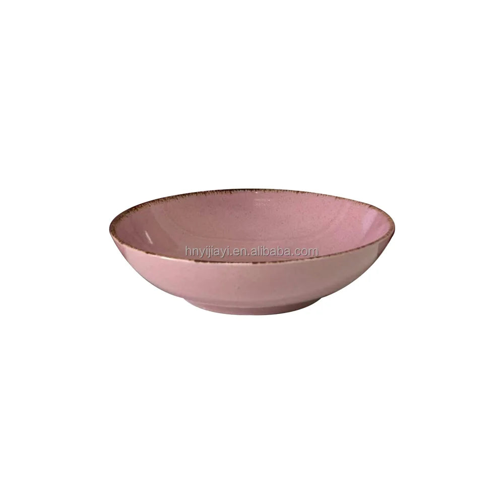 JIUWANG custom ceramic wedding plates  kitchen porcelain tableware stoneware bowl dinner set of dishes for home