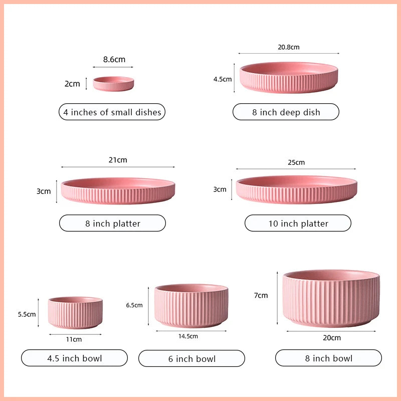 drop shipping ceramic eating bowl ins wind baking household single plate soup noodle bowl tableware set