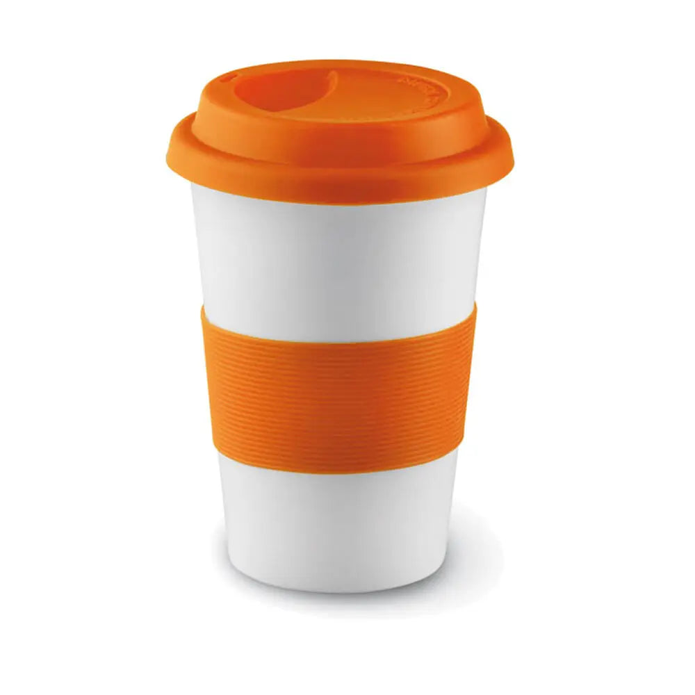 high quality ceramic mug coffee cup with silicone lid