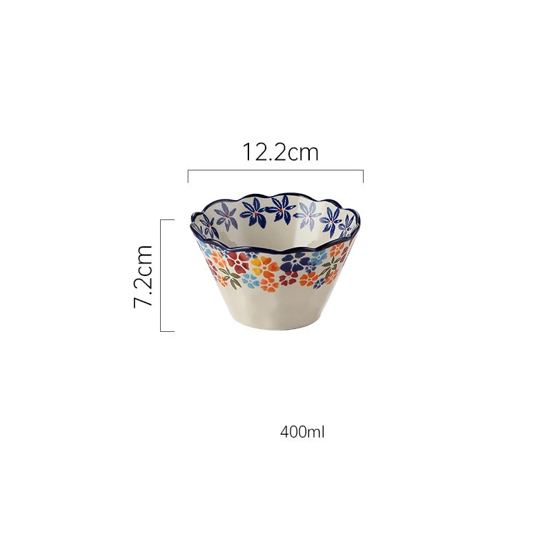 wholesale Bohemian Style Binaural Bakeware Ceramic Bake Plate Baking Dish Ceramic Baking Tray For Kitchen