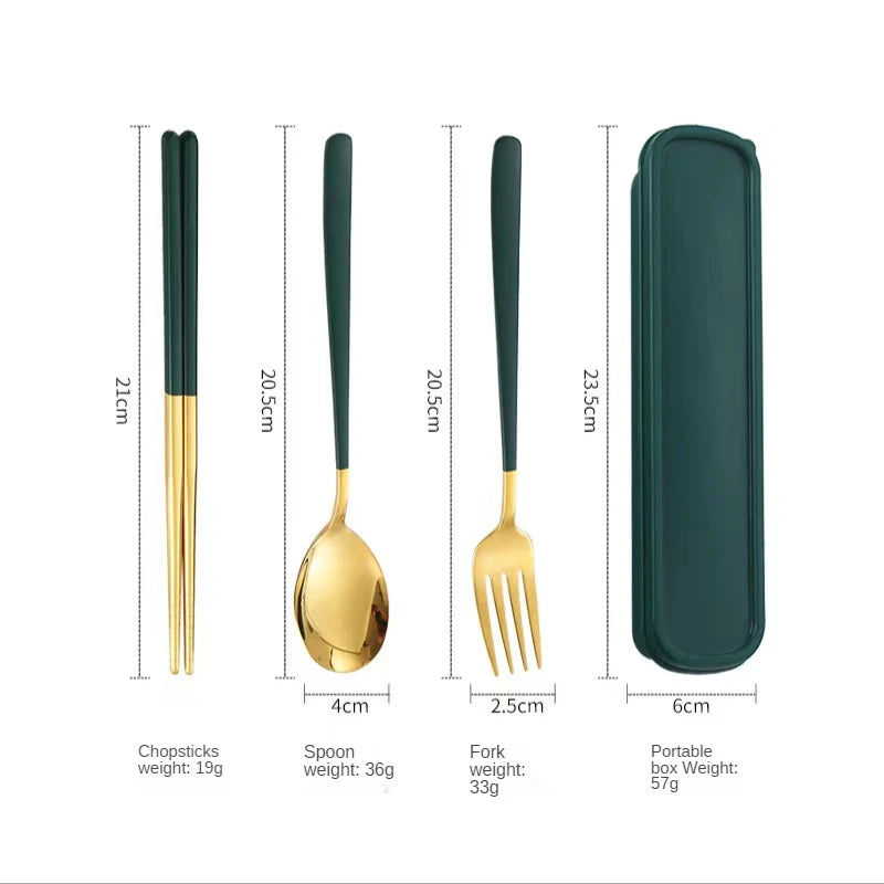 Wholesale Reusable Custom Logo Black And Gold Luxury Wedding Cutlery Set Stainless Steel Cutlery Sets With Box