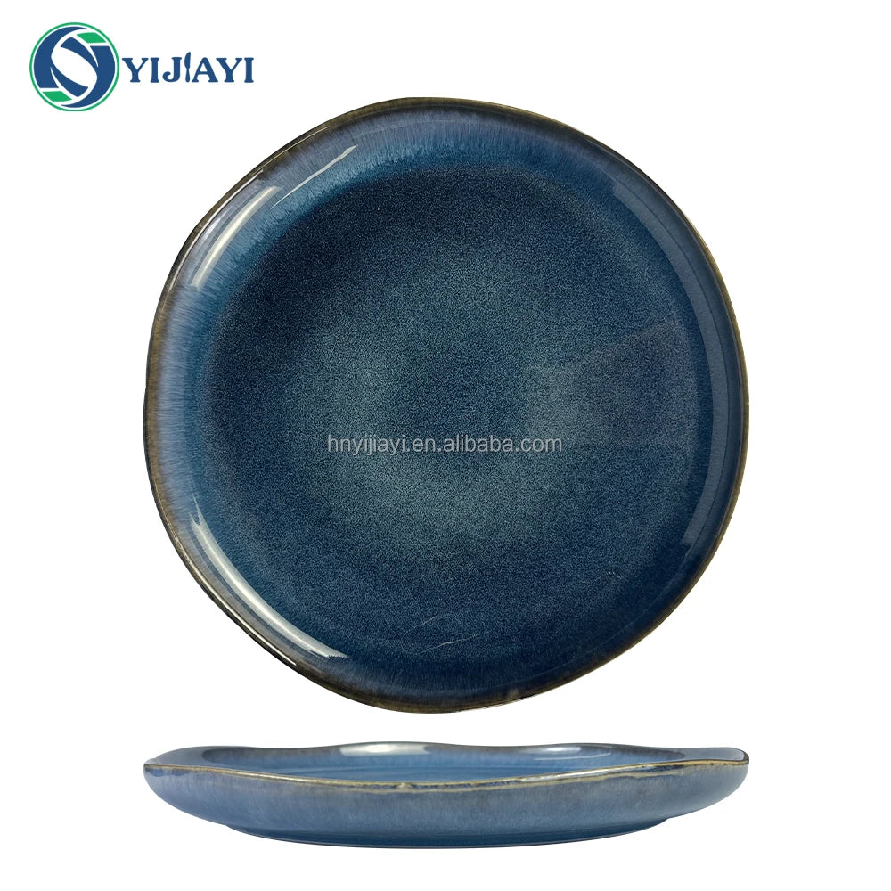 tableware set 12 18 24 piece  Stone Color Glazed Stoneware Ceramic Dinnerware soup bowl dinner sets vaisselle en gros