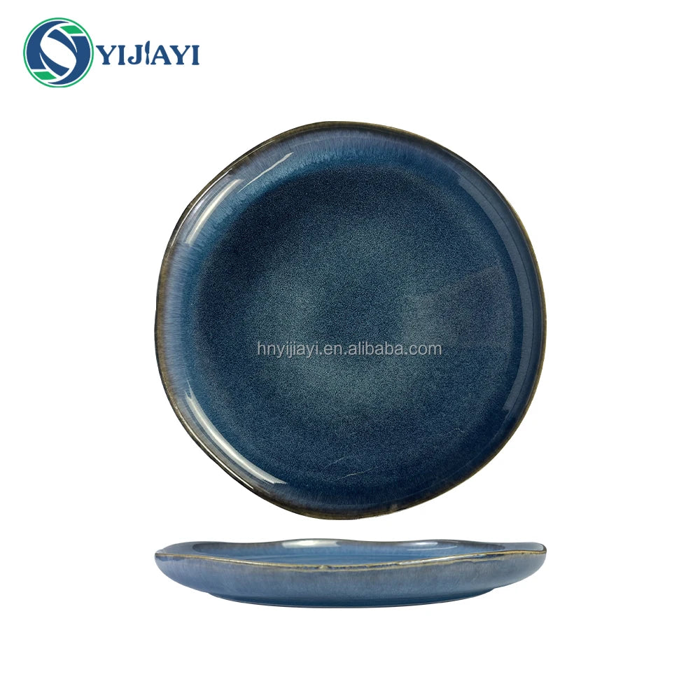 tableware set 12 18 24 piece  Stone Color Glazed Stoneware Ceramic Dinnerware soup bowl dinner sets vaisselle en gros