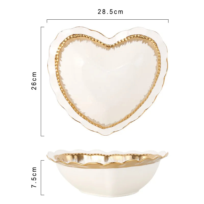 European white gold plated hotel ceramic tableware dinnerware sets luxury porcelain gold