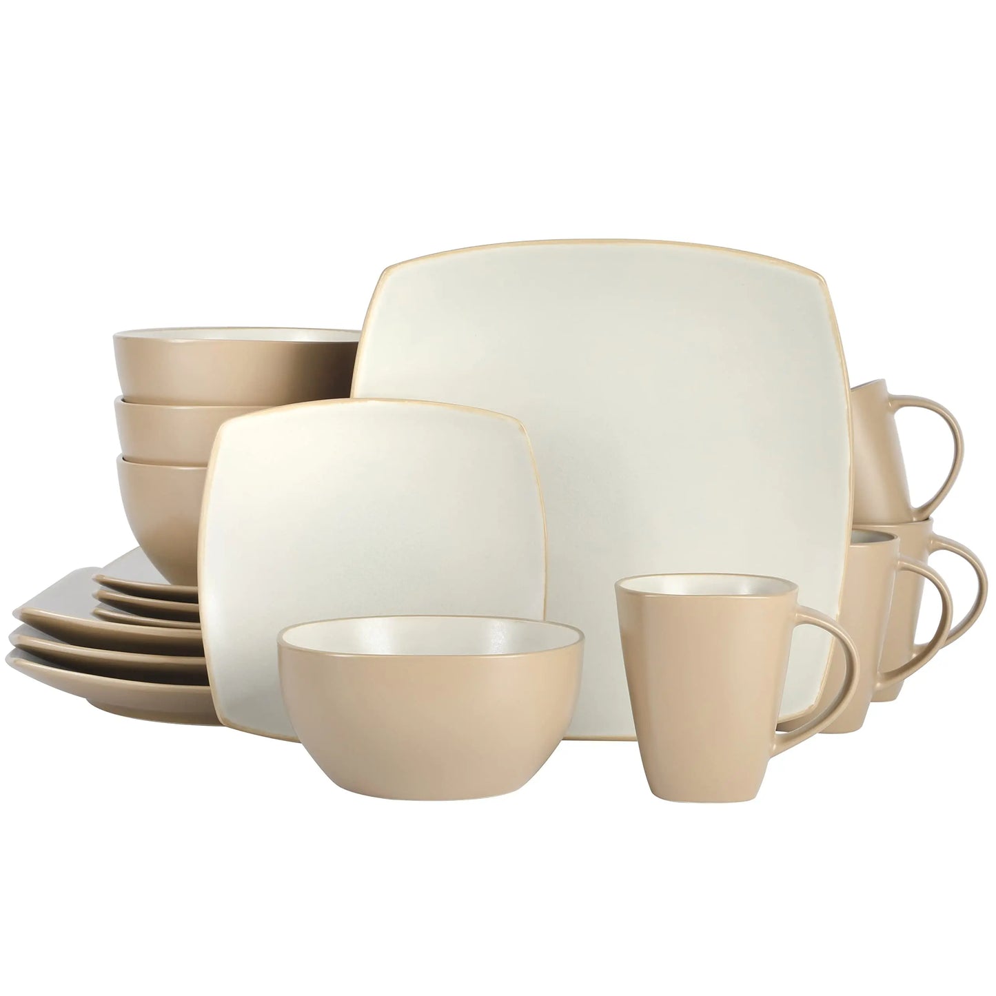 JIUWANG Nordic 12pc Stoneware Dinnerware Set