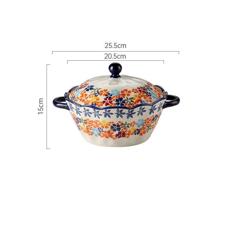 Poland Bohemian dishes and tableware set, household baking tray, assorted dishes dinnerware set