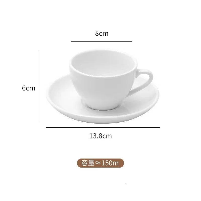 White reusable high bone China made in China tea cups saucers ceramic Coffee & Tea Sets