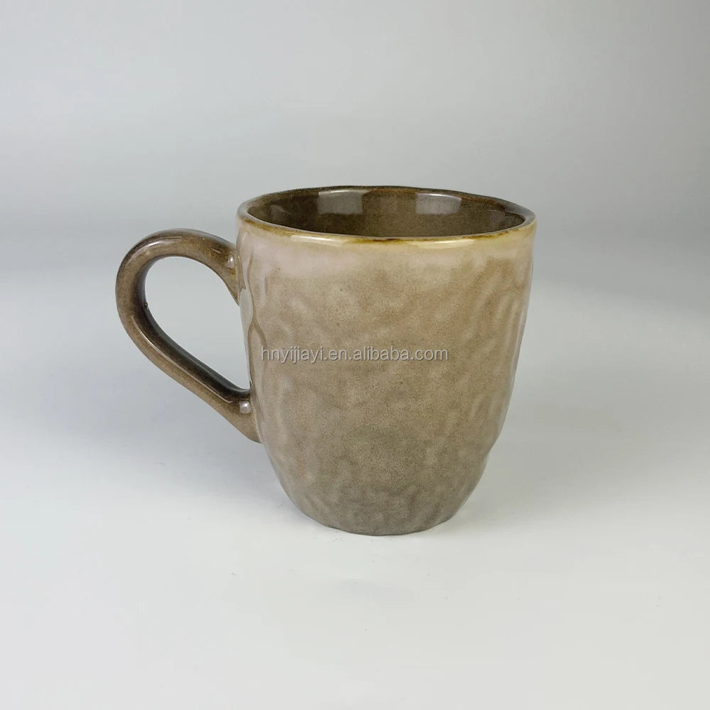 JiuWang custom logo ceramic porcelain coffee style inner glazed vintage tea stoneware mugs cups