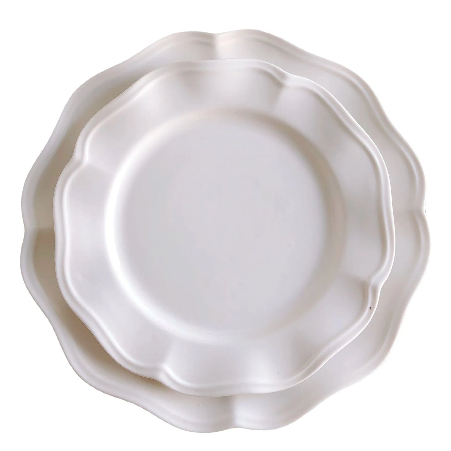 JiuWANG wholesale White ceramic  dishes restaurant  tableware dinner sets plates  in bulk  vaisselles de lux Porcelain