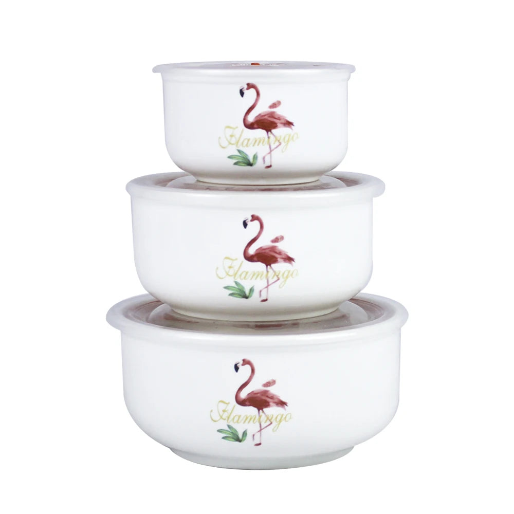 China Factory Price Ceramic Fresh Seal Bowl With Lid For Preservation