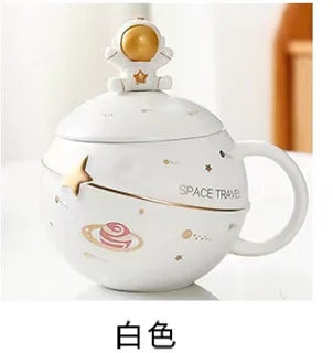 Top quality wholesale Promotional Porcelain Mugs Ceramic mug for advertising sale products Cute cup Astronaut ceramic cup