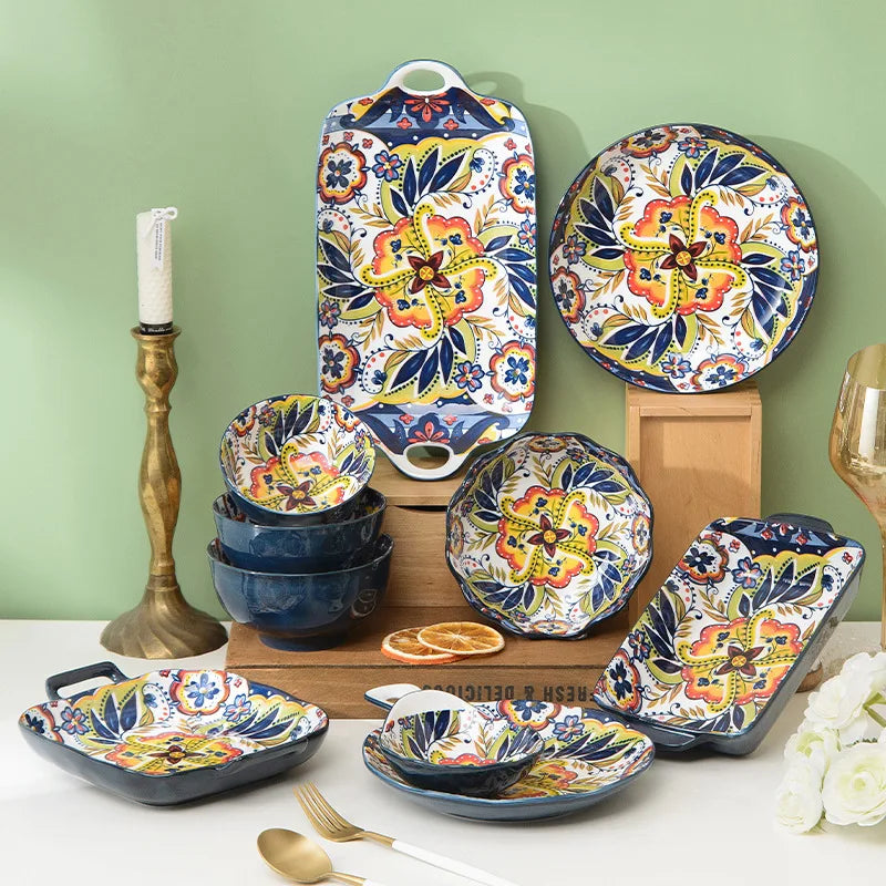 stoneware dishes plates ceramic dinnerware  Stone Color Glazed Stoneware Ceramic Dinnerware crockery dinner sets ceramic