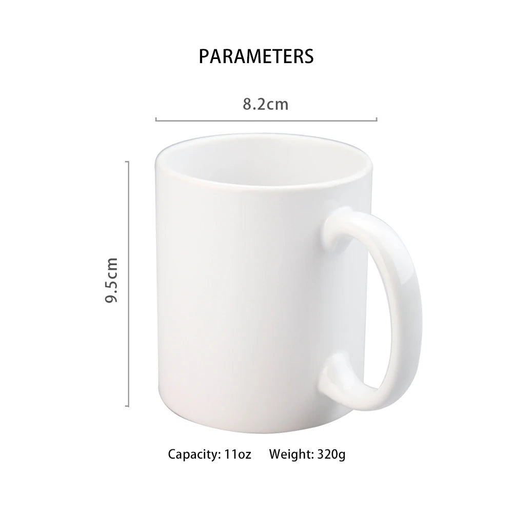 Wholesale custom Logo 11 oz tazas de sublimation white blank 11oz dimensions tea coffee cup christmas ceramic mug