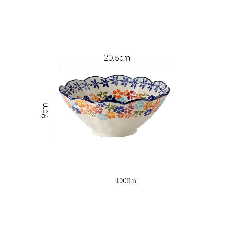 wholesale Bohemian Style Binaural Bakeware Ceramic Bake Plate Baking Dish Ceramic Baking Tray For Kitchen