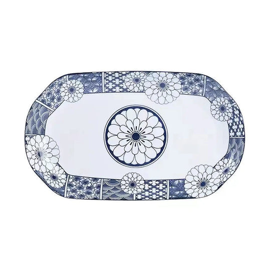 Wholesale tableware long square shaped serving platter environmental friendly long square plate