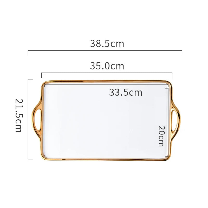 new arrival wholesale custom  good low price luxury tray serving decorative restaurant Nordic