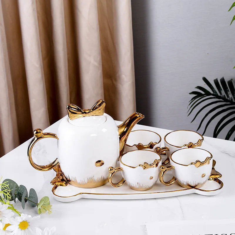 gold line design coffee cup and saucer gift set fine porcelain tea cup set