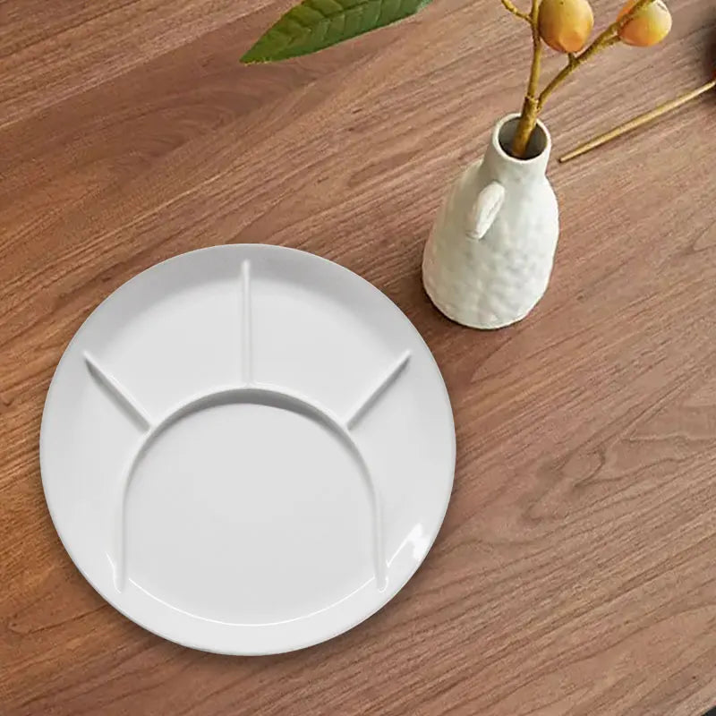 Custom Printed Logo Design Dishes Catering Hotel Ceramic Dinnerware White Plates Ceramic