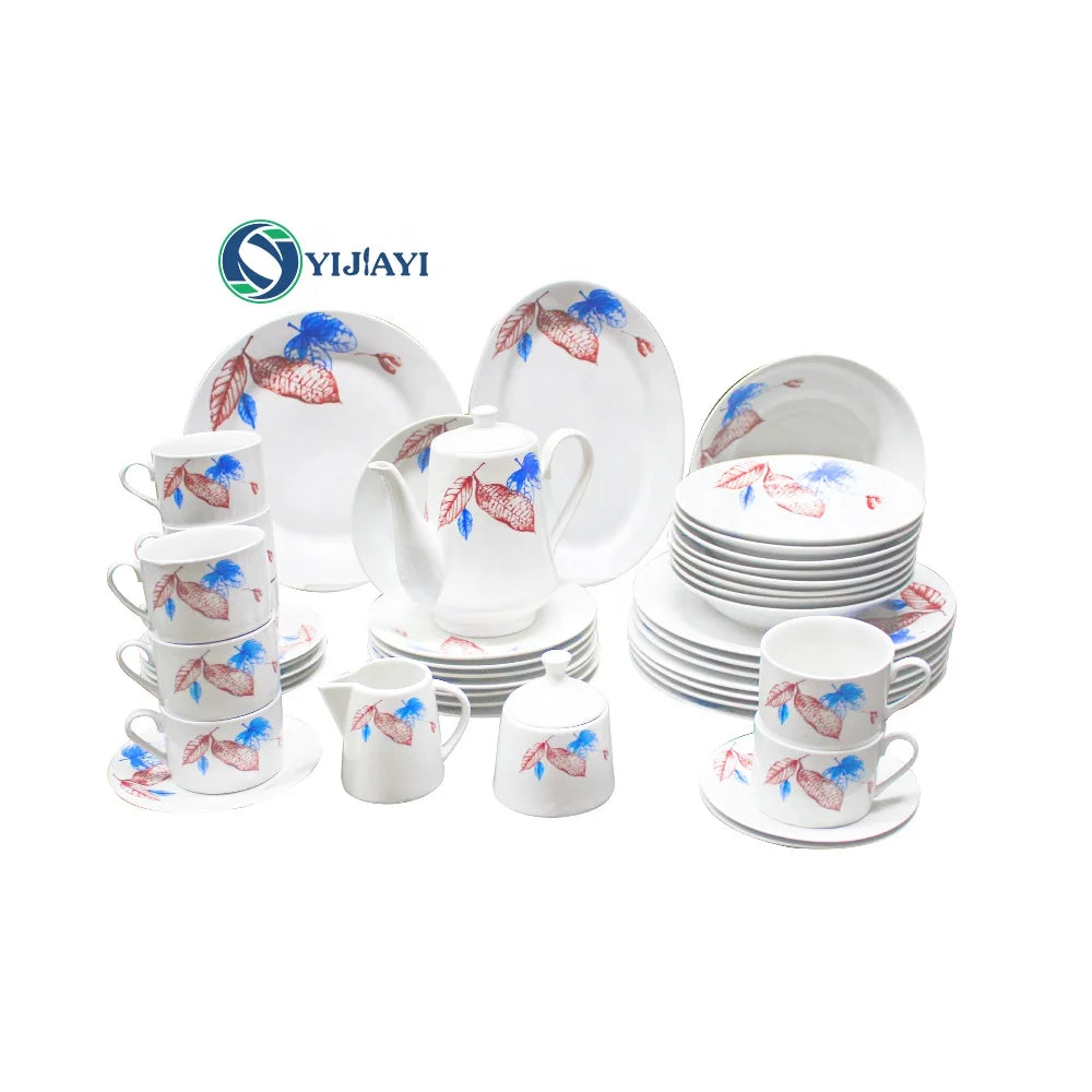 JIUWANG 72 piece dinner set with color gift box packing  Wholesale Cheap Ceramic Pakistan Dinnerware Set