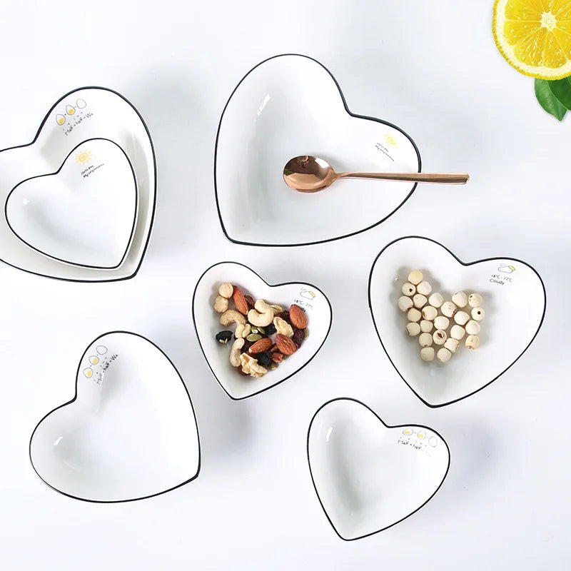 NORDIC porcelain heart shaped dish