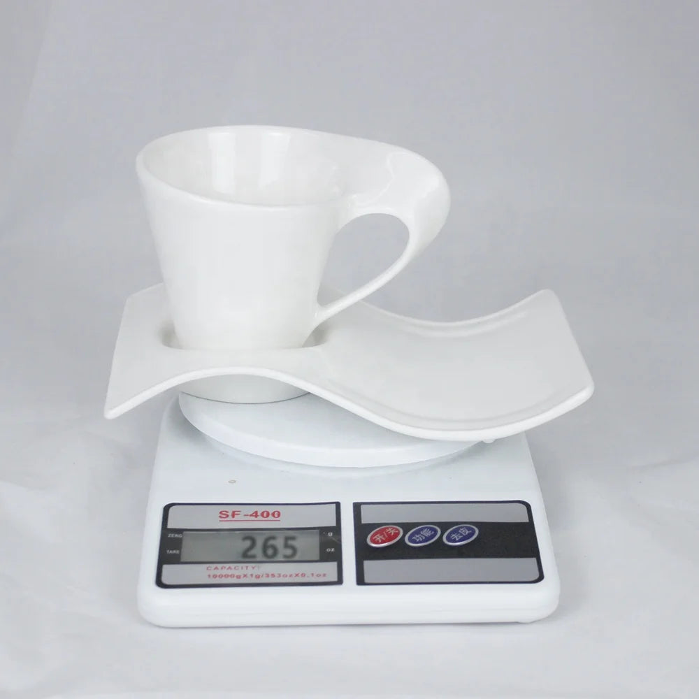 Bright glazed white glazed ceramic hotel home environmental protection tea cup and saucer set ceramic Coffee & Tea Sets