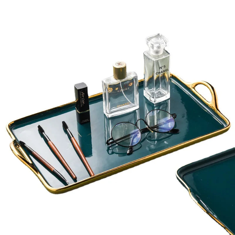 new arrival wholesale custom  good low price luxury tray serving decorative restaurant Nordic