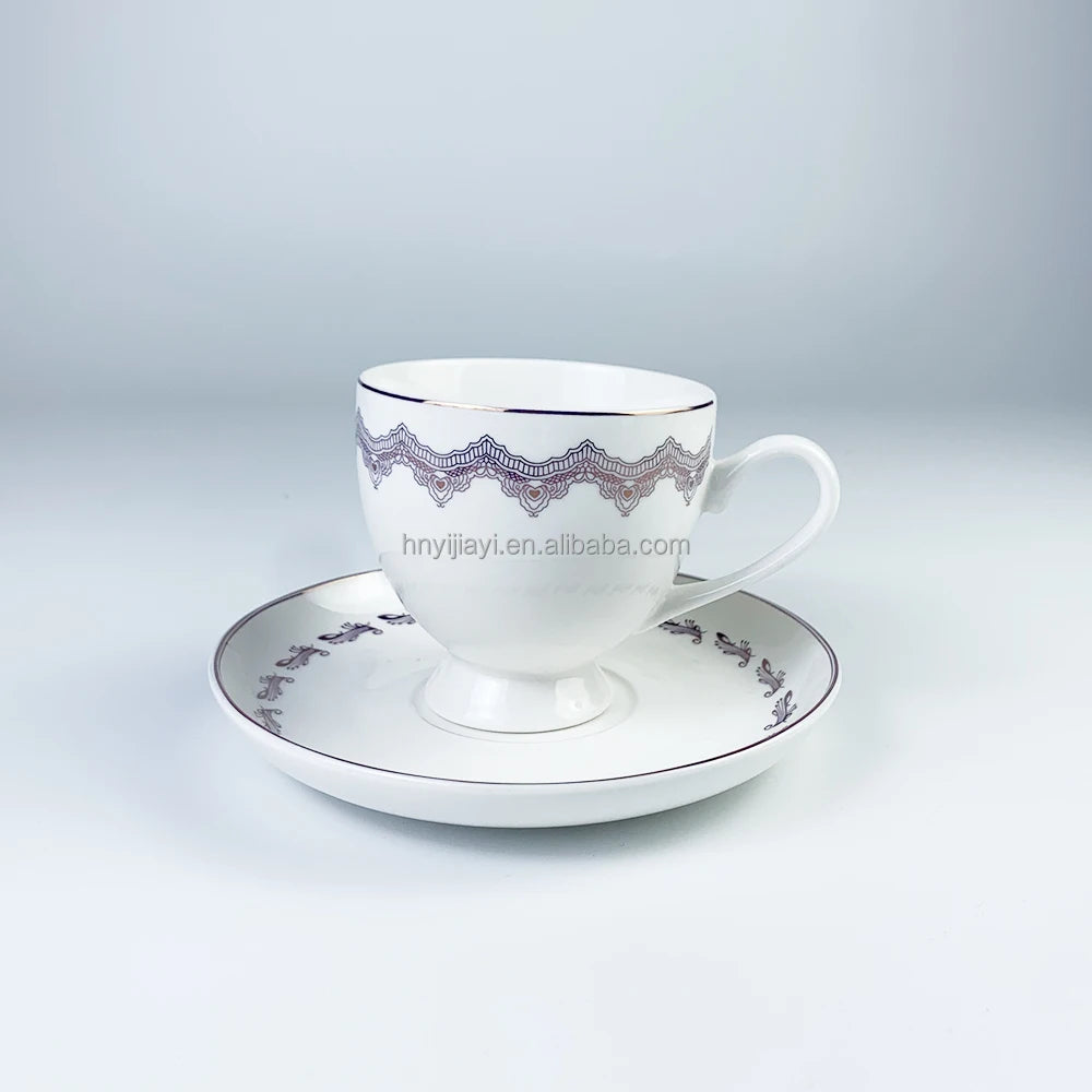 Wholesale manufacturing in China bone china  cup cafe fine porcelain tea ceramic Coffee mugs sets