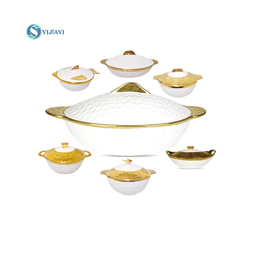 European white gold plated hotel ceramic tableware dinnerware sets luxury porcelain gold