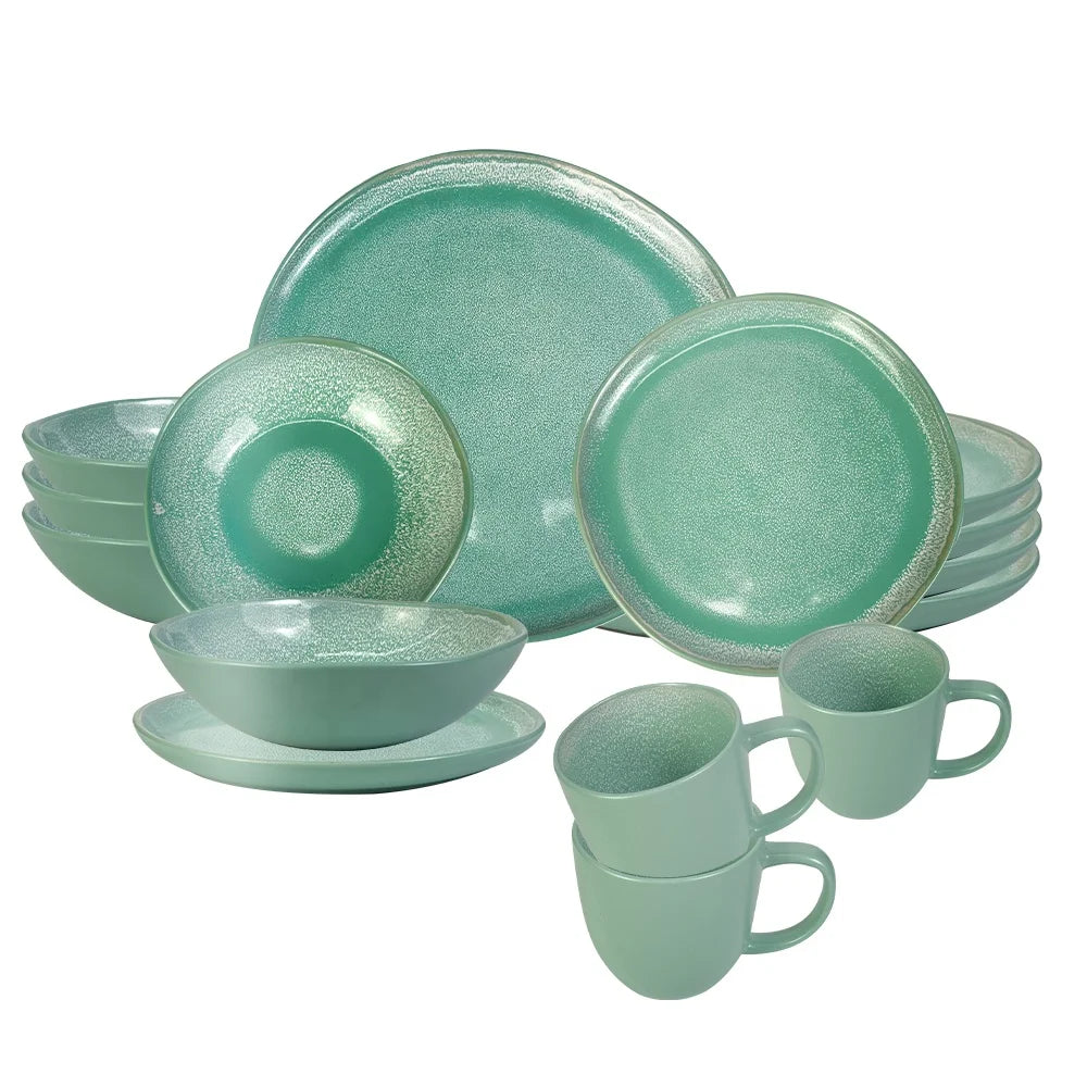 JIUWANG ceramic  dinnerware sets glaze tableware plates and plates restaurant