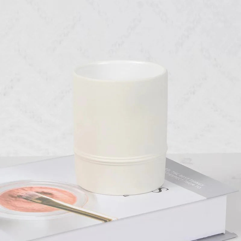 wholesale custom supplies luxury ceramic candle vessel empty candle container engraved eco friendly candle jar with lid and box