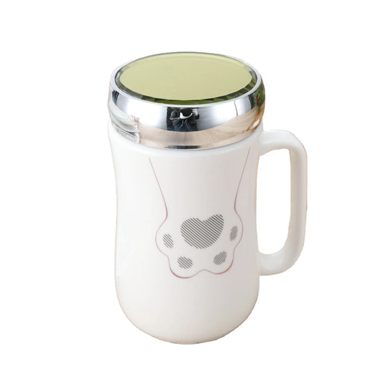 JIUWang wholesale coffee tea cup set with drawer custom logo plain white ceramic porcelain thermal mug