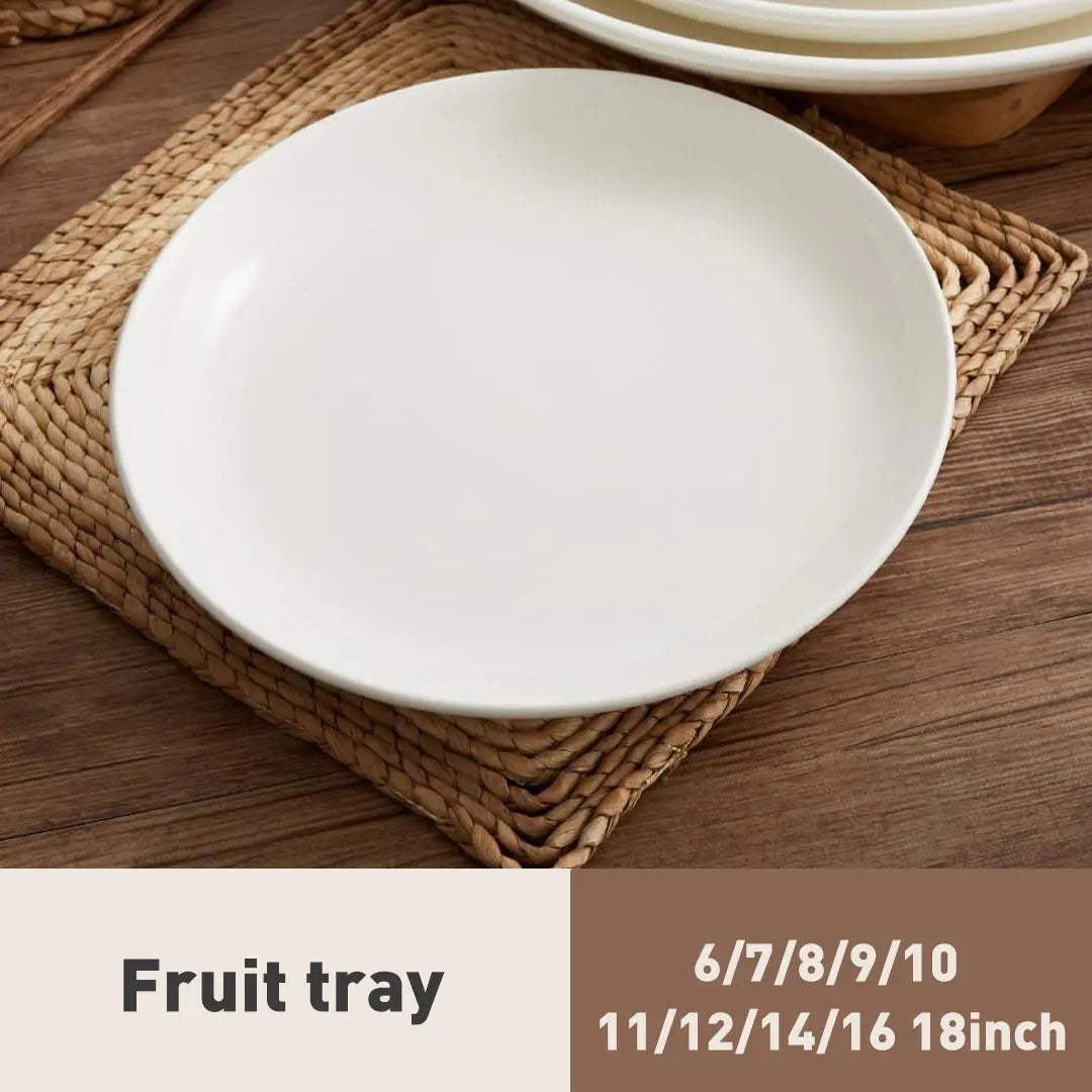 Factory Bulk Sell Stocked White Ceramic Porcelain Plain White Plate Sell By Ton Ceramic Plate full dinner service geschirrset