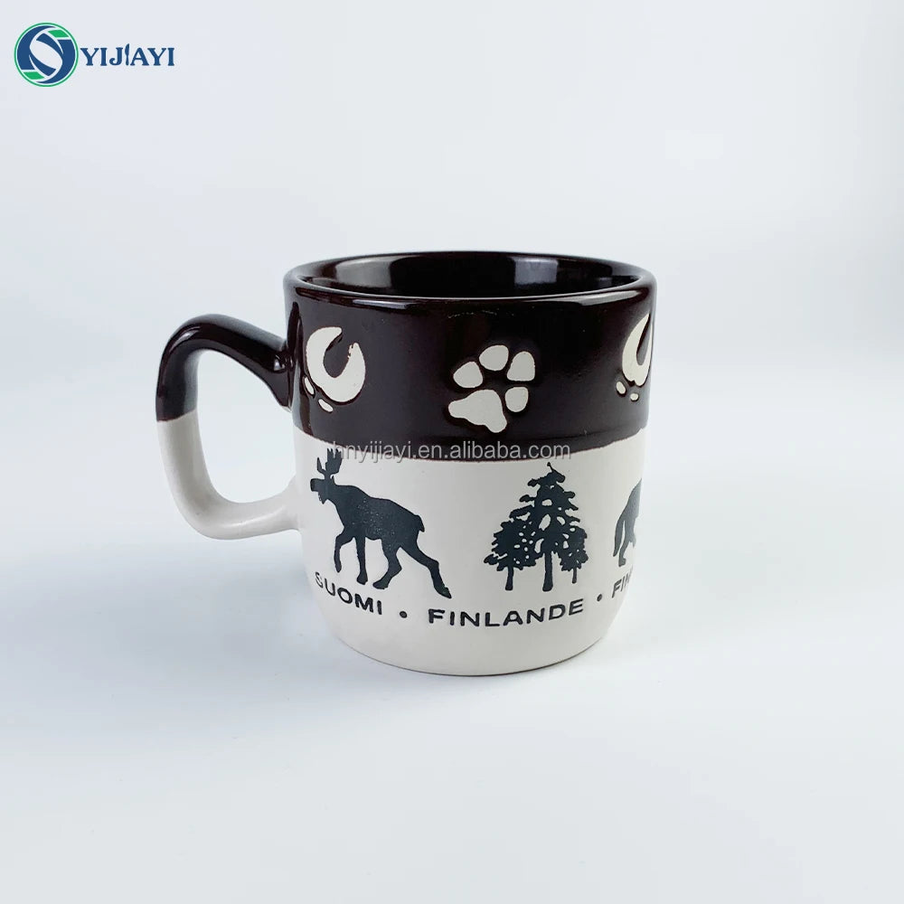 JIUWANG Customize Stock Ceramic tea MugS CupS 10oz 11oz 12OZ 14OZ 15OZ 16OZ Stoneware Coffee Blank