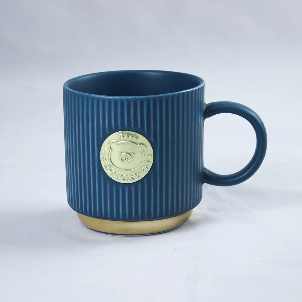 Wholesale Custom Copper Sheet Ceramic Coffee Mug Household Water Cup Gift Box