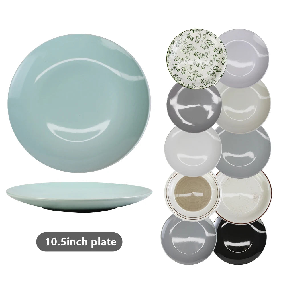 JIUWANG wholesale custom ceramic  Glazed Stoneware Ceramic Dinnerware soup bowl dinner sets soup bowl and saucer porcelain