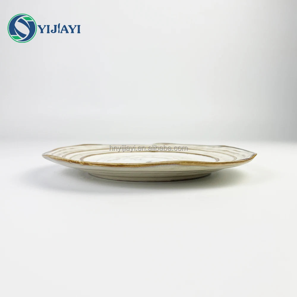 JIUWANG Wholesale Custom Wedding Luxury Glazed Nordic 16pcs Porcelain Stoneware Dinnerware Sets